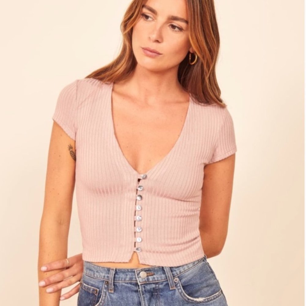 Soft Pink Reformation Nella Top